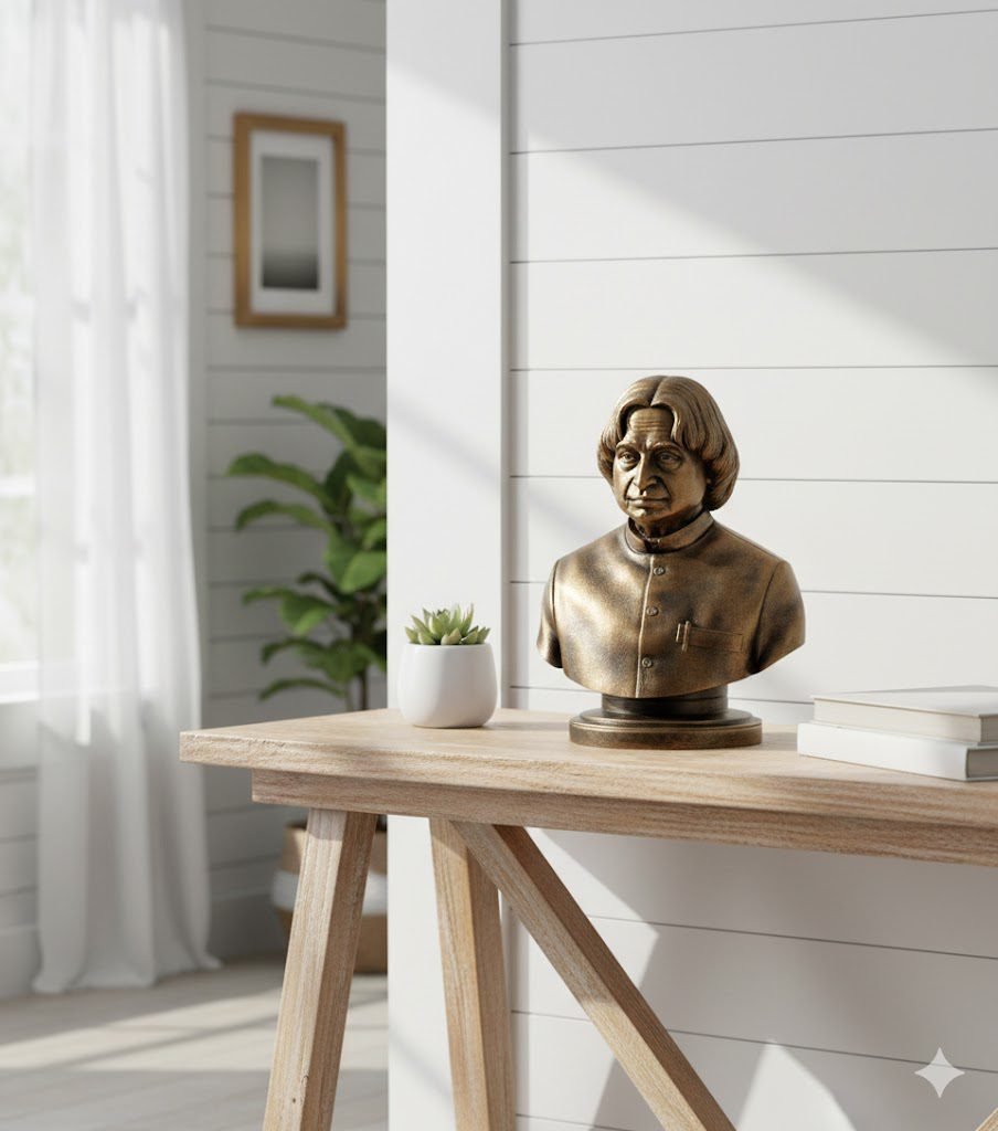 indihandmades antique silver dr. a.p.j. abdul kalam bust statue – resin patinated sculpture for home & office décor indihandmades antique silver dr. a.p.j. abdul kalam bust statue – resin patinated sculpture for home & office décor