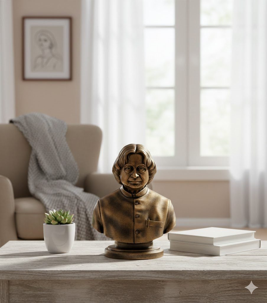 indihandmades antique silver dr. a.p.j. abdul kalam bust statue – resin patinated sculpture for home & office décor indihandmades antique silver dr. a.p.j. abdul kalam bust statue – resin patinated sculpture for home & office décor