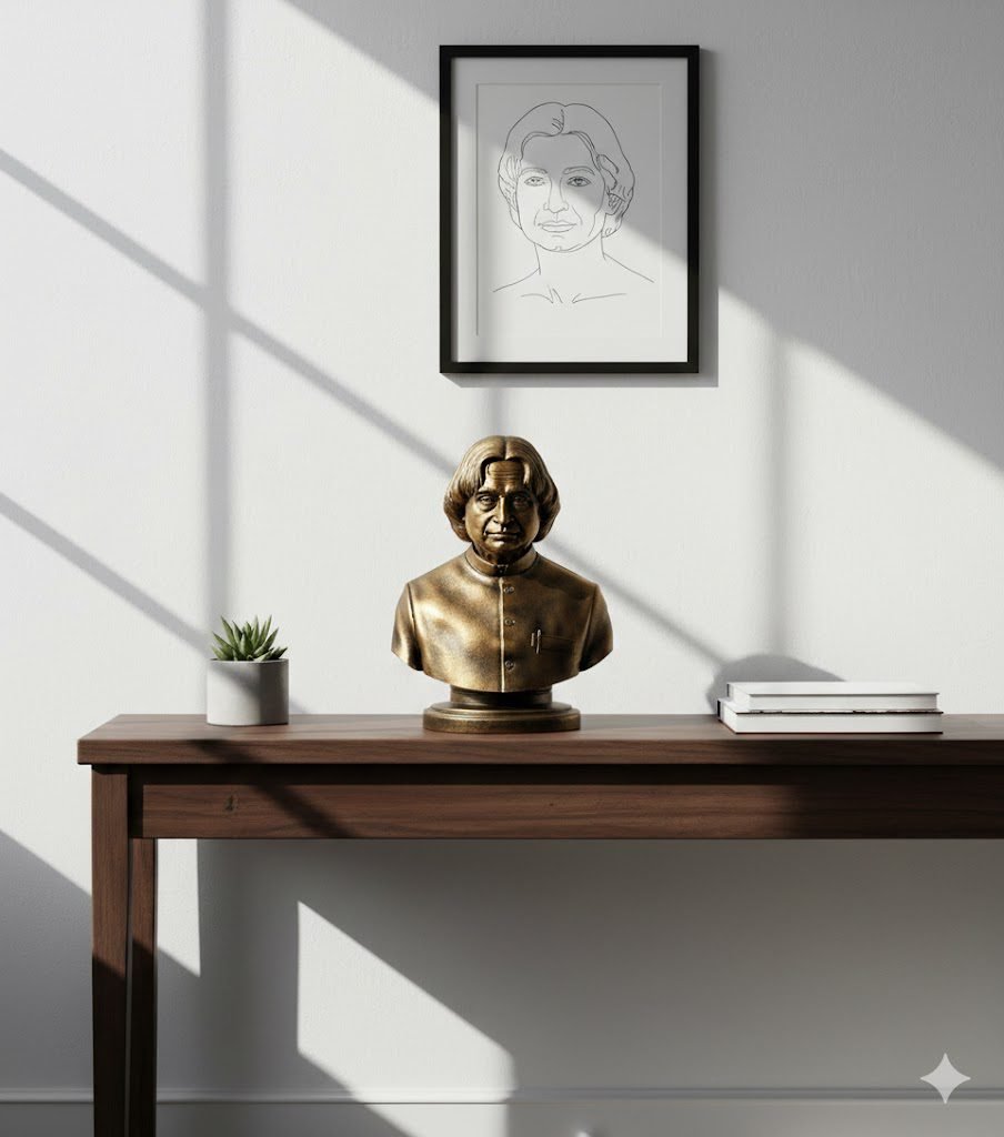 indihandmades antique silver dr. a.p.j. abdul kalam bust statue – resin patinated sculpture for home & office décor indihandmades antique silver dr. a.p.j. abdul kalam bust statue – resin patinated sculpture for home & office décor